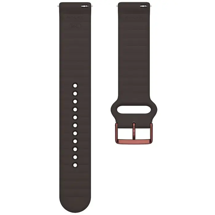 Polar Polsband Ignite/Unite/Pacer 20mm Siliconen Bruin S-L T