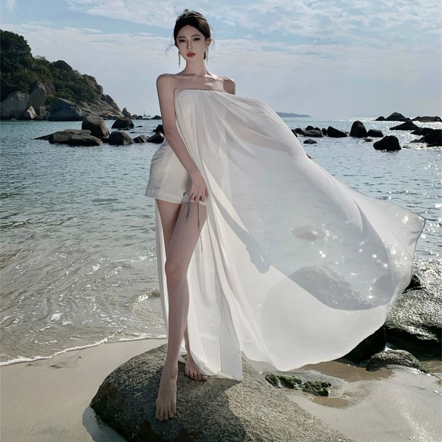 JIYON - Strapless effen rompertje