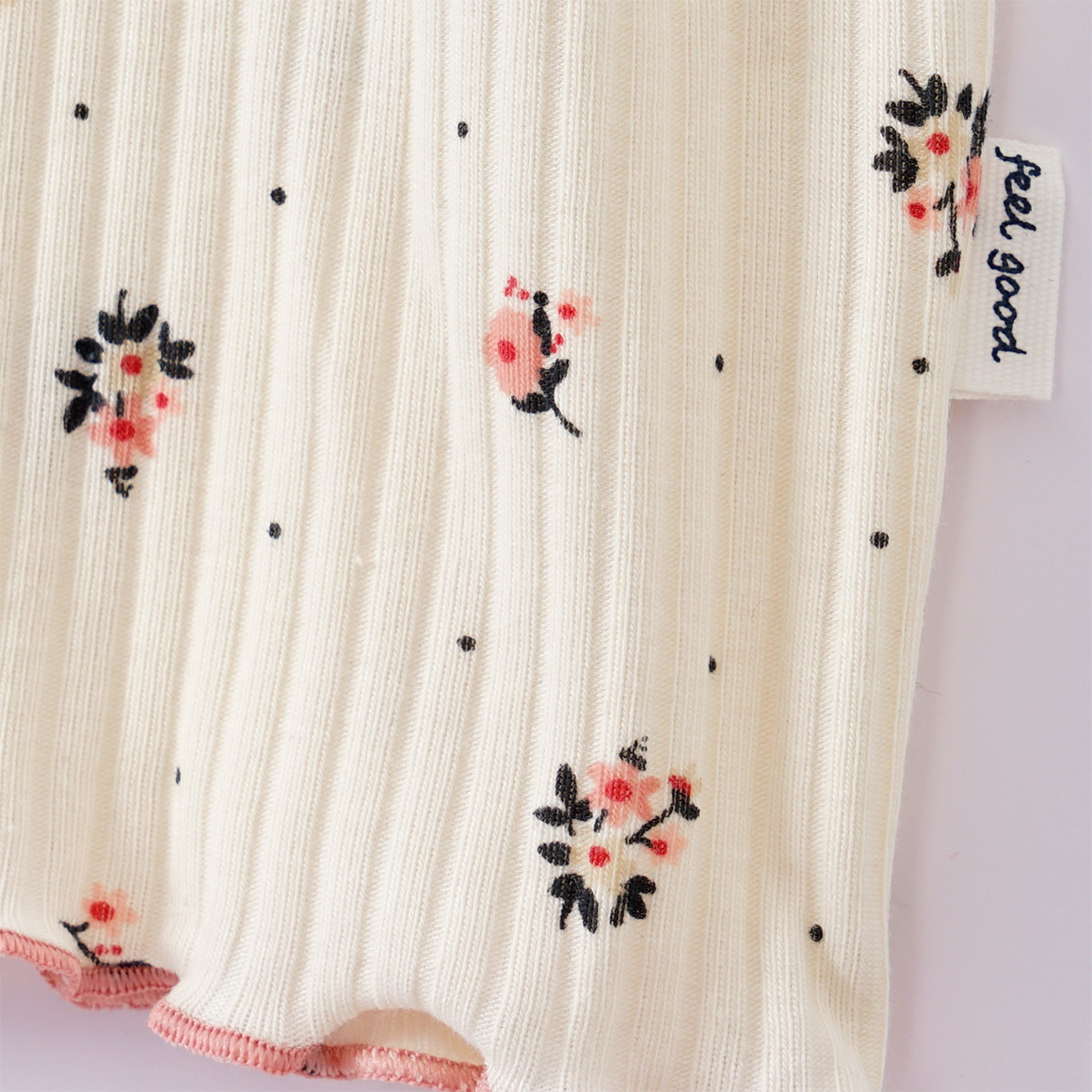 Topomini Baby T-Shirt mit Ripp-Struktur cremeweiss