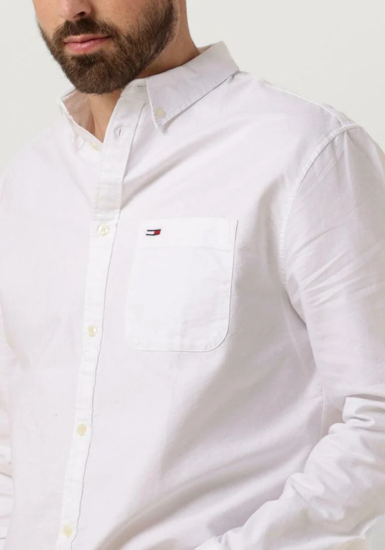 TOMMY JEANS witte tommy jeans klassiek overhemd tjm reg oxford shirt