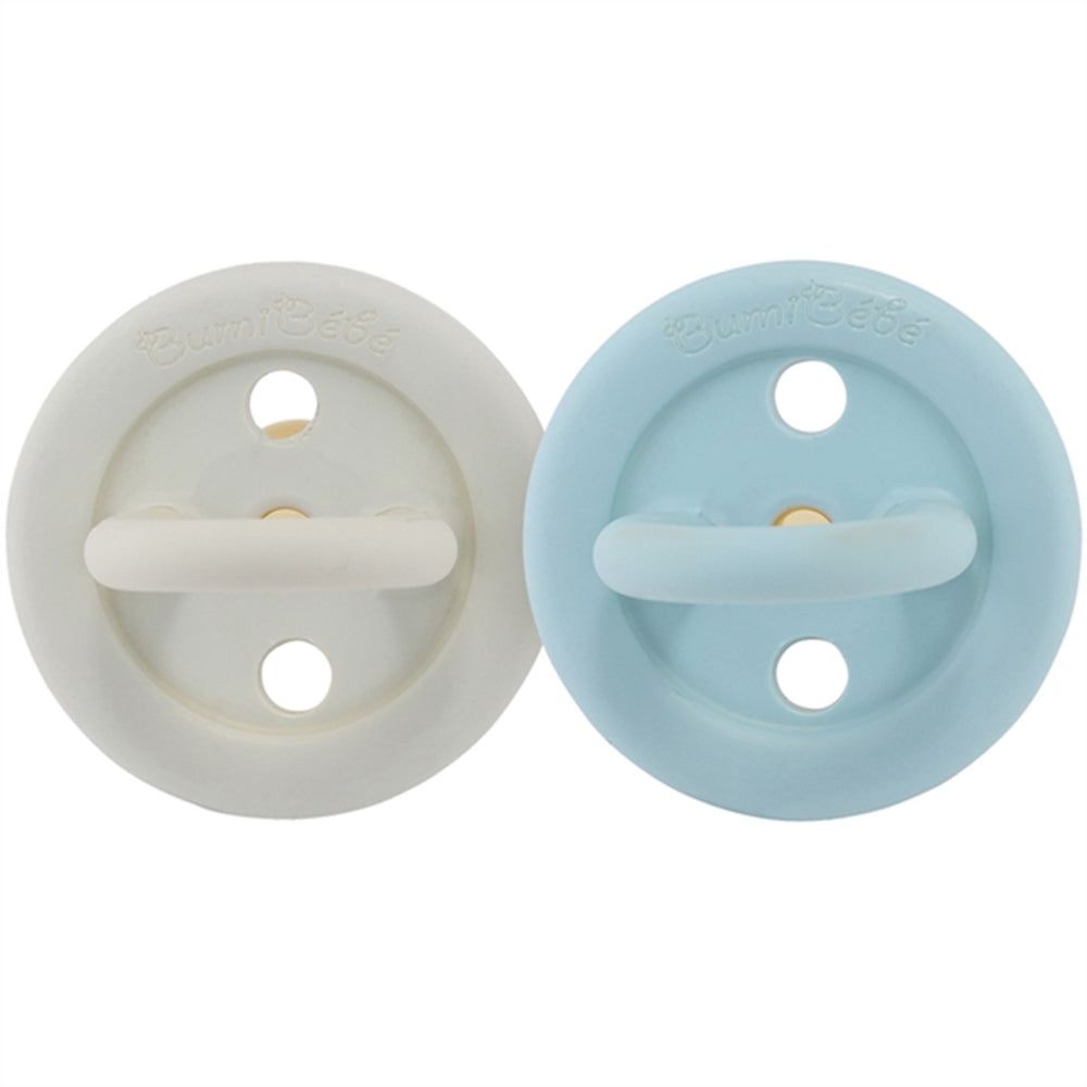 Køb Hevea Bumi Bébé Sut Rund 2-pack Denim & Sage