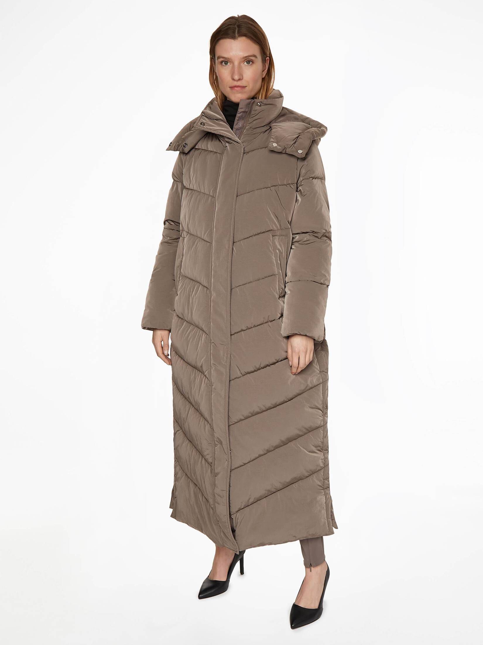 CALVIN KLEIN| Damen Steppmantel lang