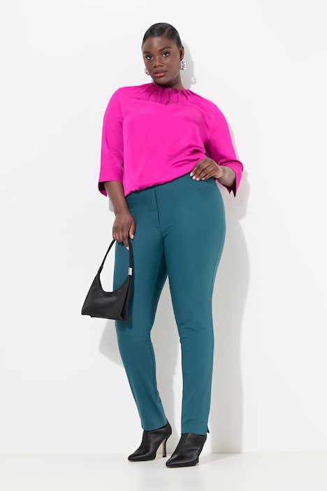 Bengalinhose Sienna, schmales Bein, Stretch, Elastikbund