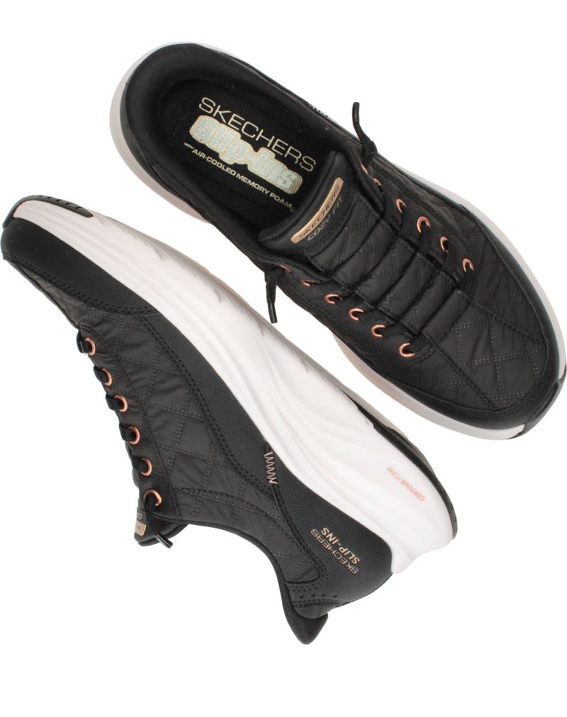 Skechers Slip-Ins Contour Foam Cozy Fit Sneakers Zwart Dames
