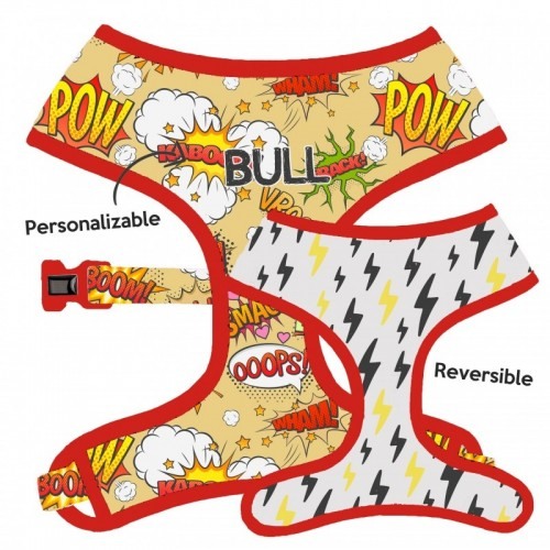 Coleira reversível multicolorida CaponeTheDog Superdog para cães
