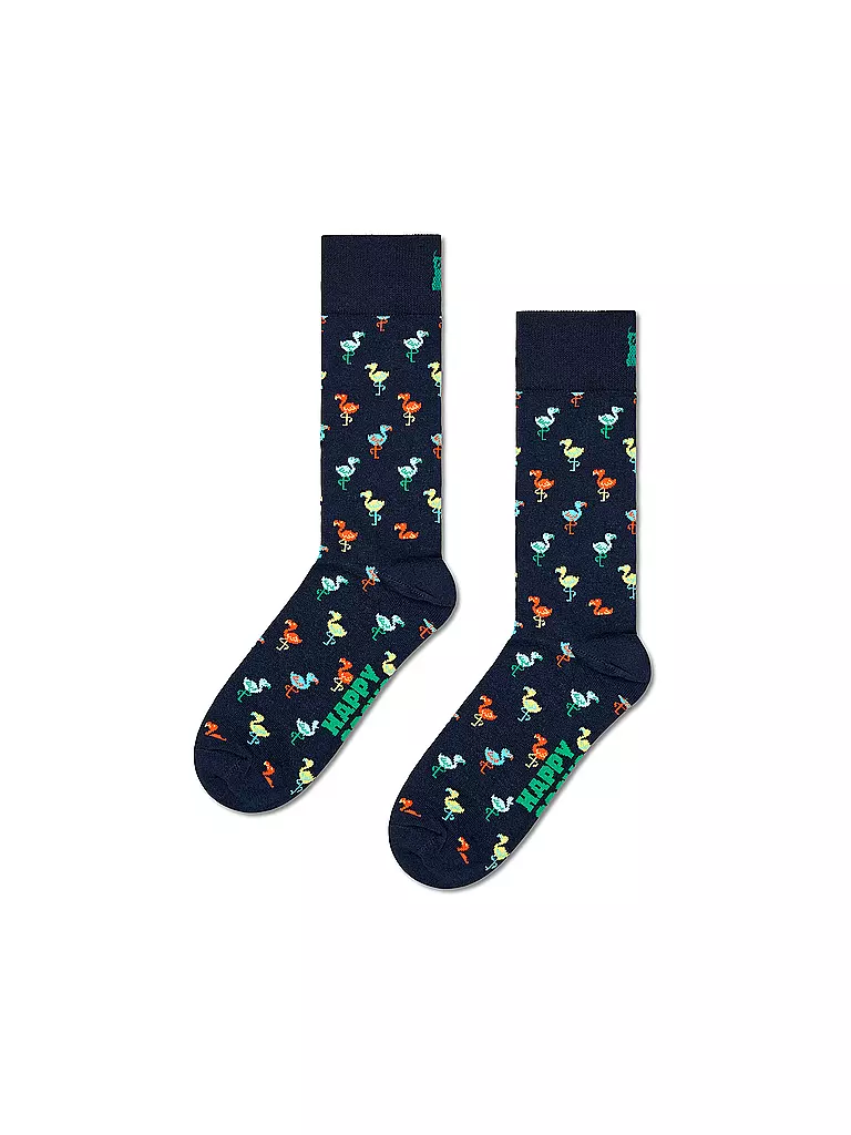 HAPPY SOCKS Herren Socken FLAMINGO 41-46 navy dunkelblau