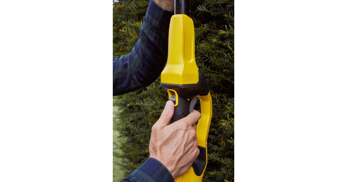 StanleyFATMAX V20 18V Heggenschaar op steel 45 cm  (Geel/zwart, Accu (4.0Ah) en oplader inbegrepen)