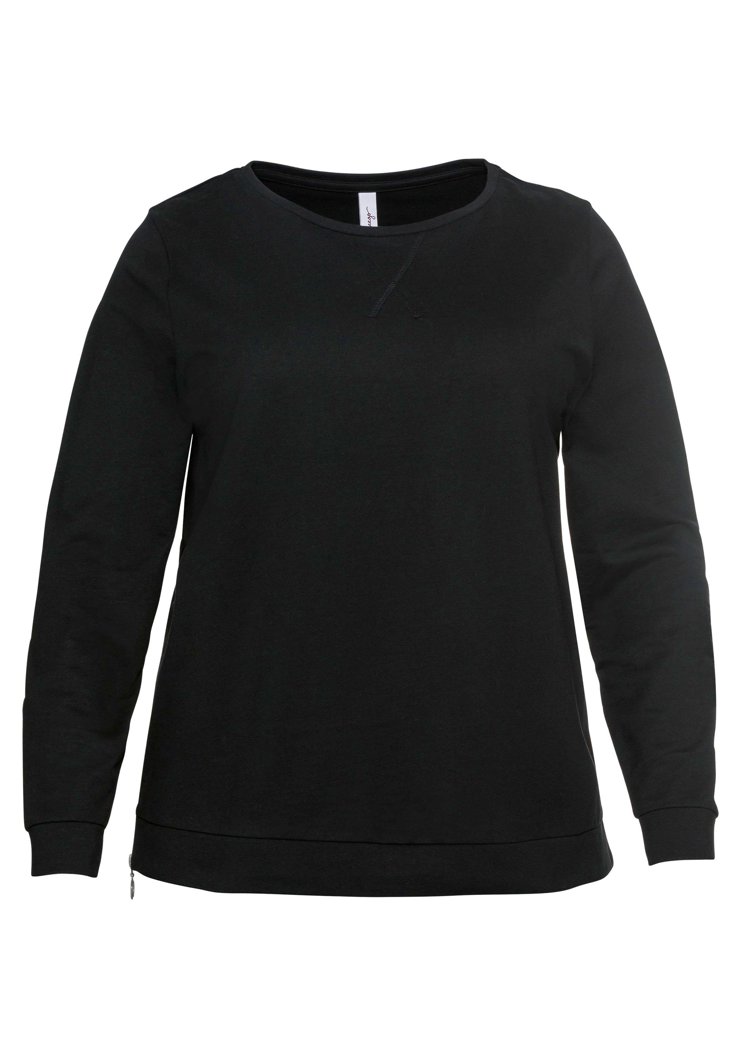 Sweatshirt mit seitlichen Reißverschlüssen