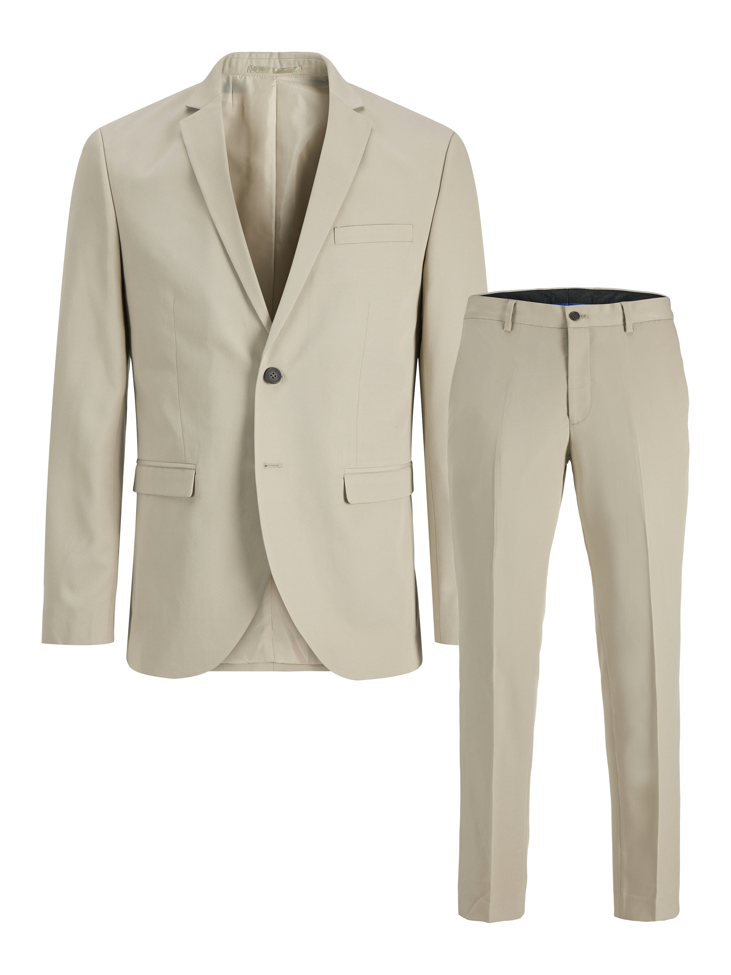 Jack & Jones Anzug »JPRFRANCO  Extra schmal, pflegeleicht, stilvoll mit fallendem Revers« slim fit Materialmix, slim fit