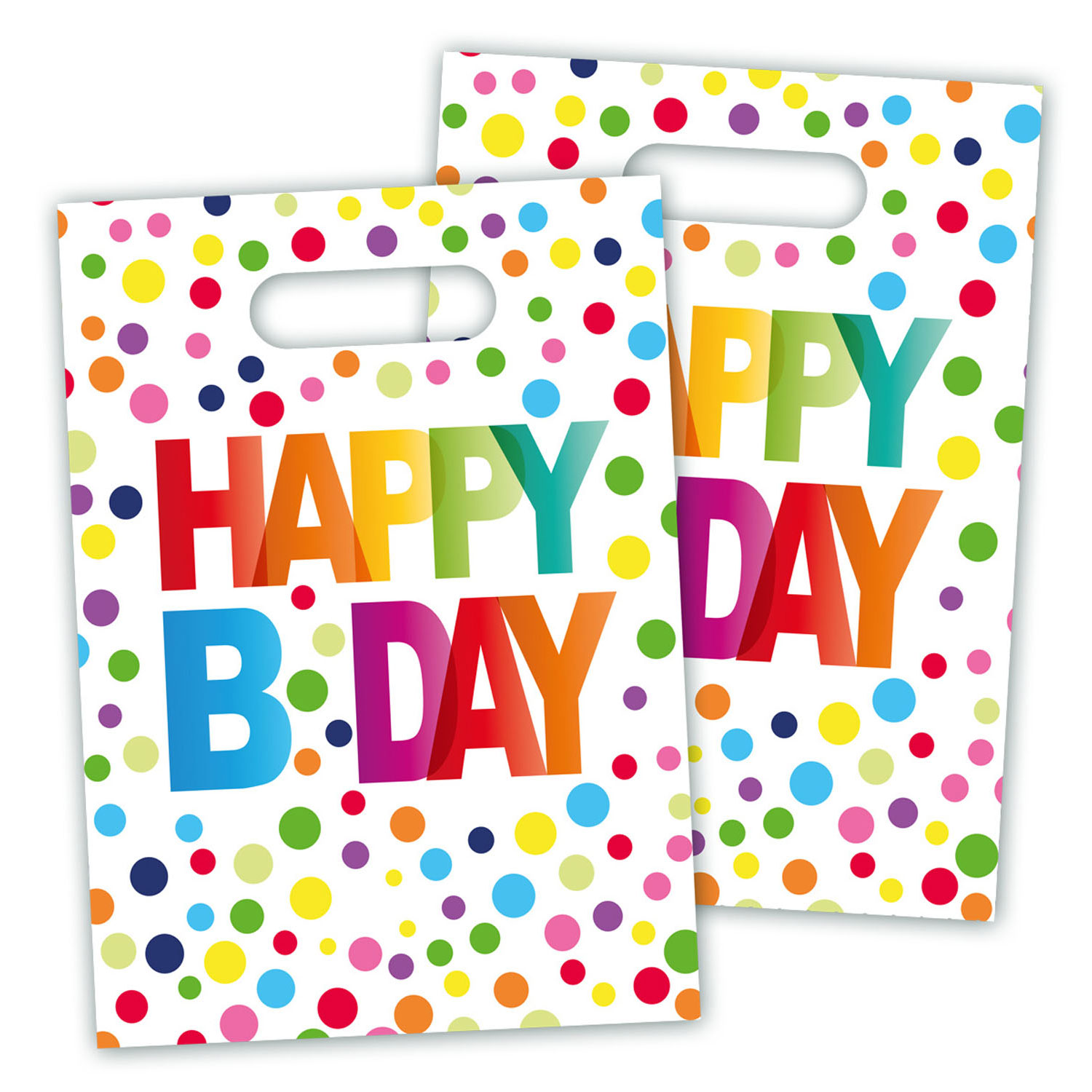Uitdeelzakjes Happy Birthday Confetti, 8st.