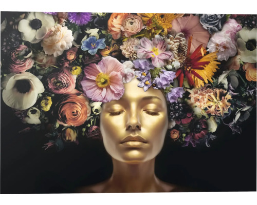 Decoratief paneel Bloemenvrouw 136x98 cm