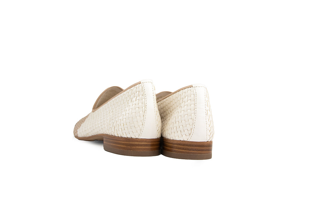 Pertini Loafer Escalera Bianco Pewter Vlecht
