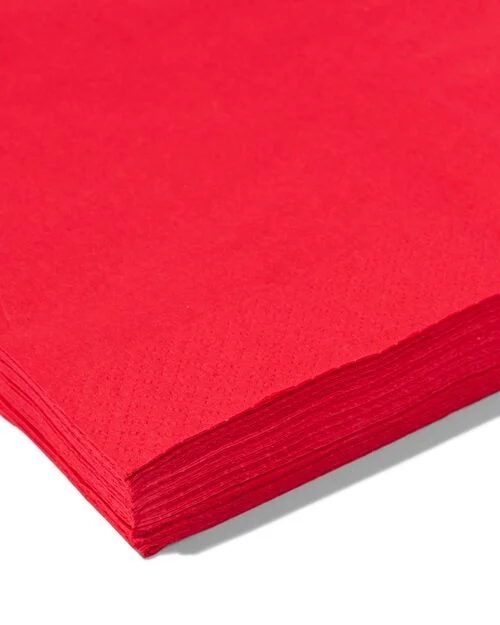 20 serviettes en papier 33x33 rouges
