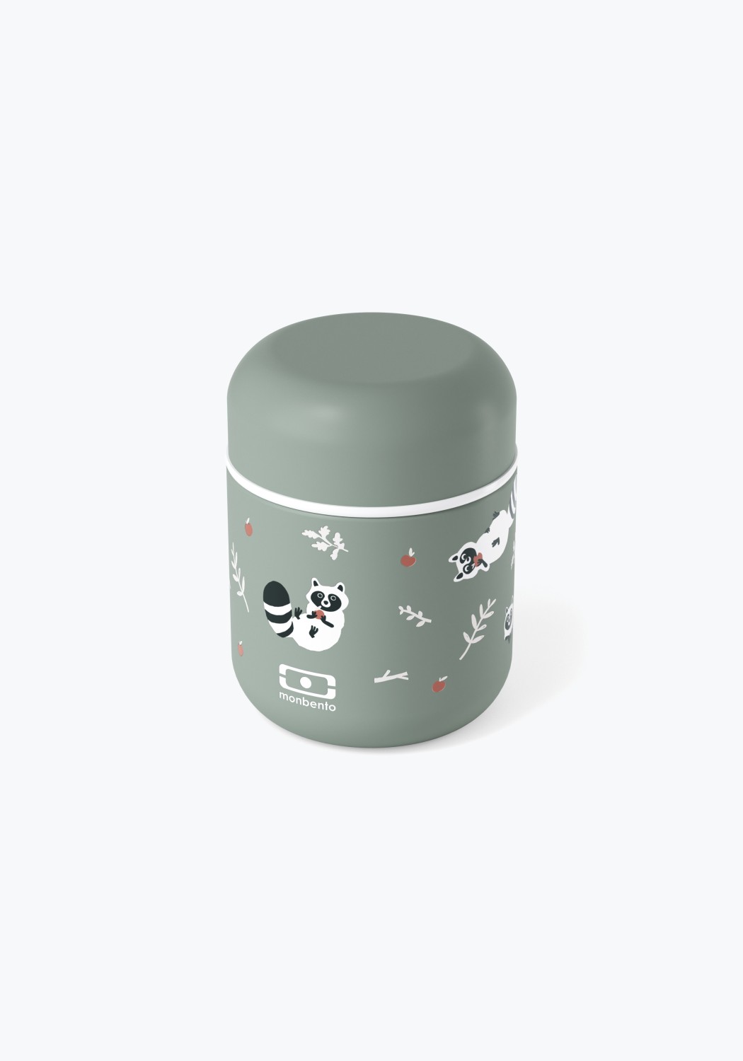 Monbento Small Insulated Kinder-Lunchbox Capsule Green Raccoon