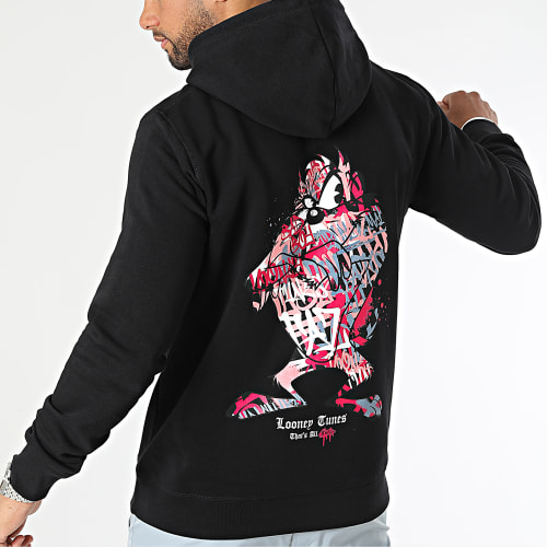 Sweat Capuche Taz Graff Pink Noir