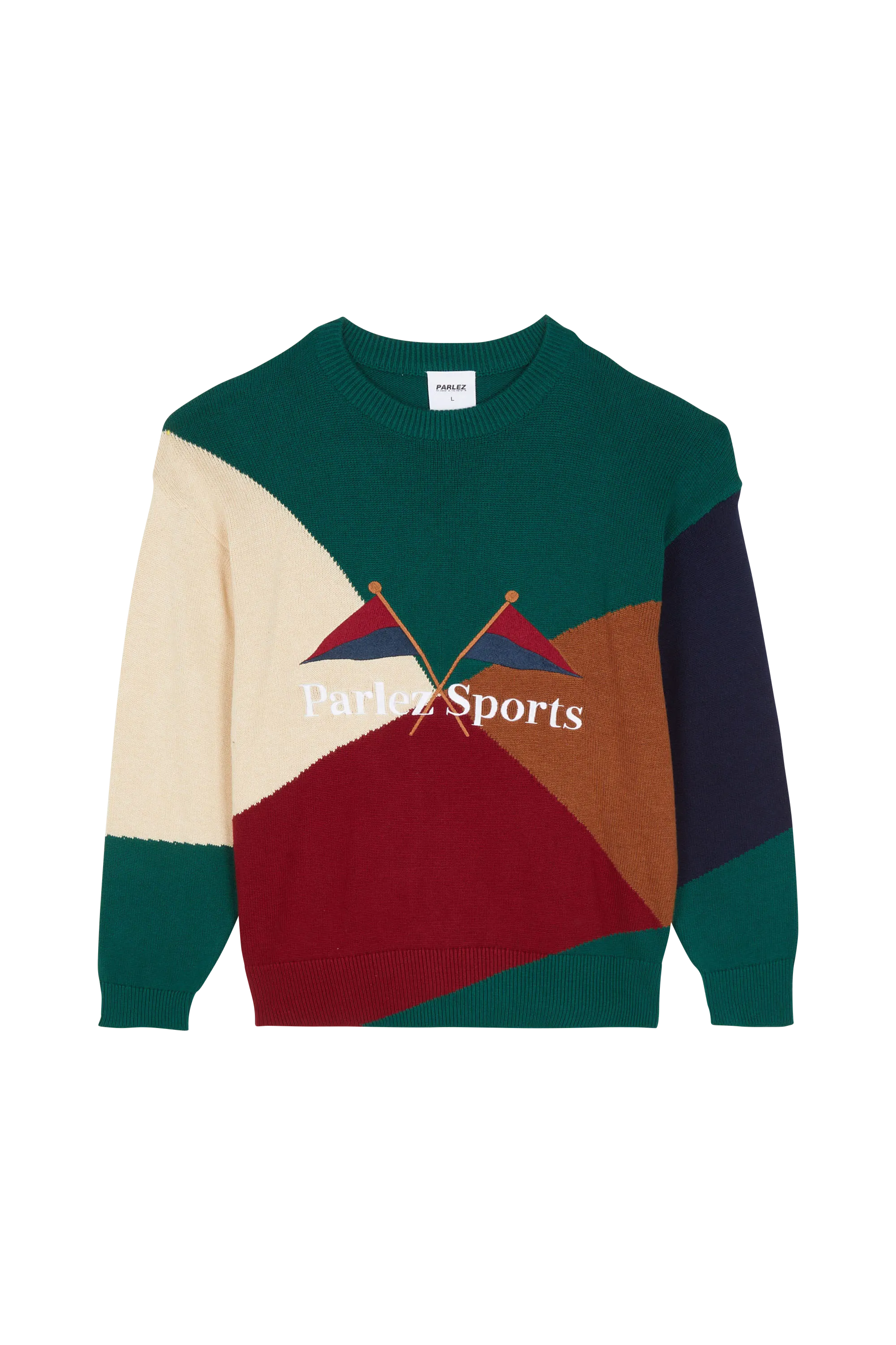 PARLEZ pull Yard Knit Crew Navy Multi Multicolore