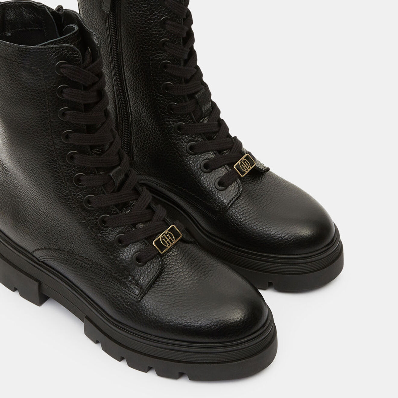 Tommy Hilfiger Boots en Cuir Combat noires