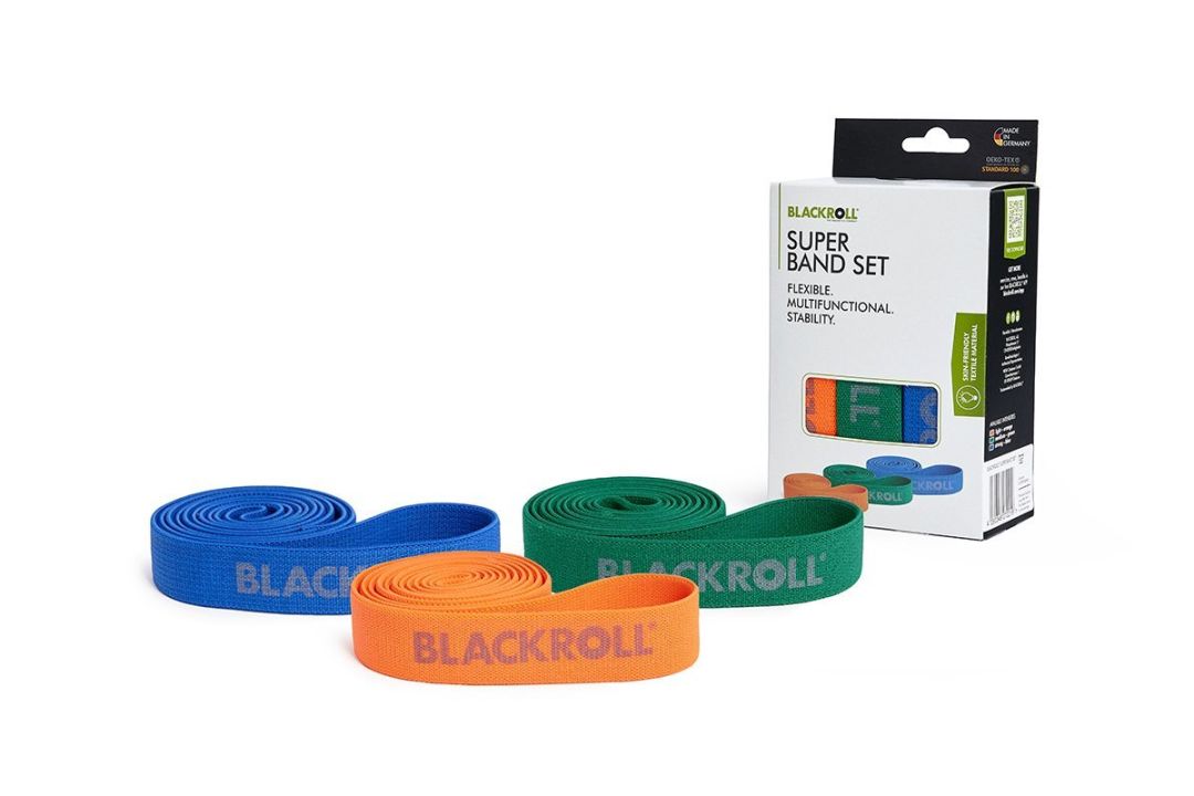 Fitnessband Super Band Set Orange, grün, blau