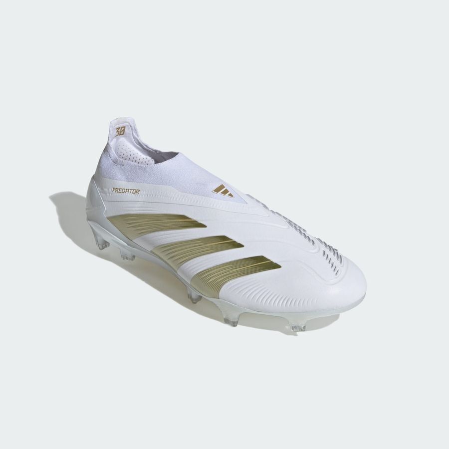 adidas Predator Elite Laceless FG Day Spark - Blanc/Doré/Blanc