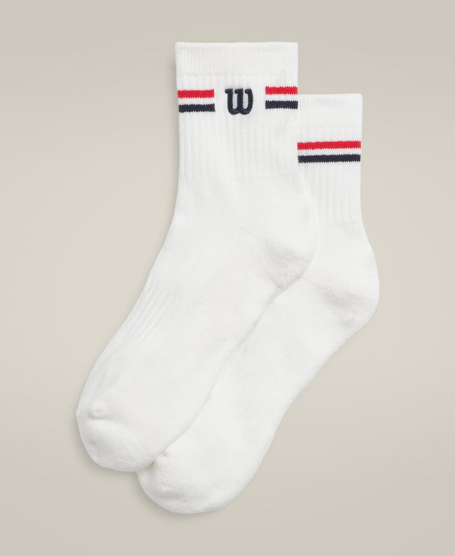 Quarter Top Logo Stripe Sock