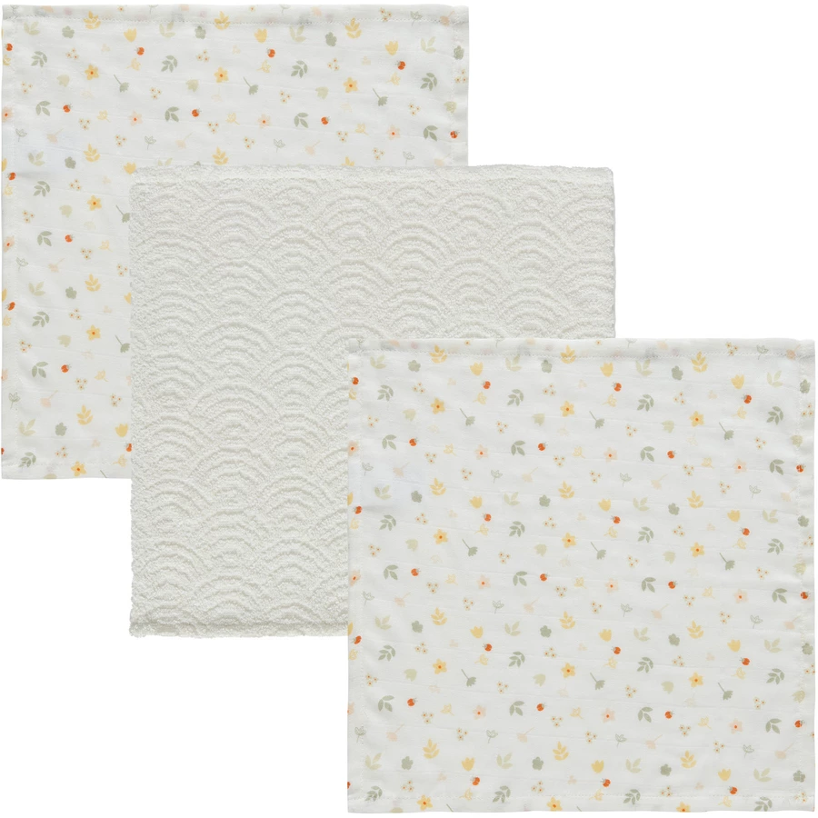 bébé jou® Muslin Spucktücher 3er-Pack Bohemien Garden