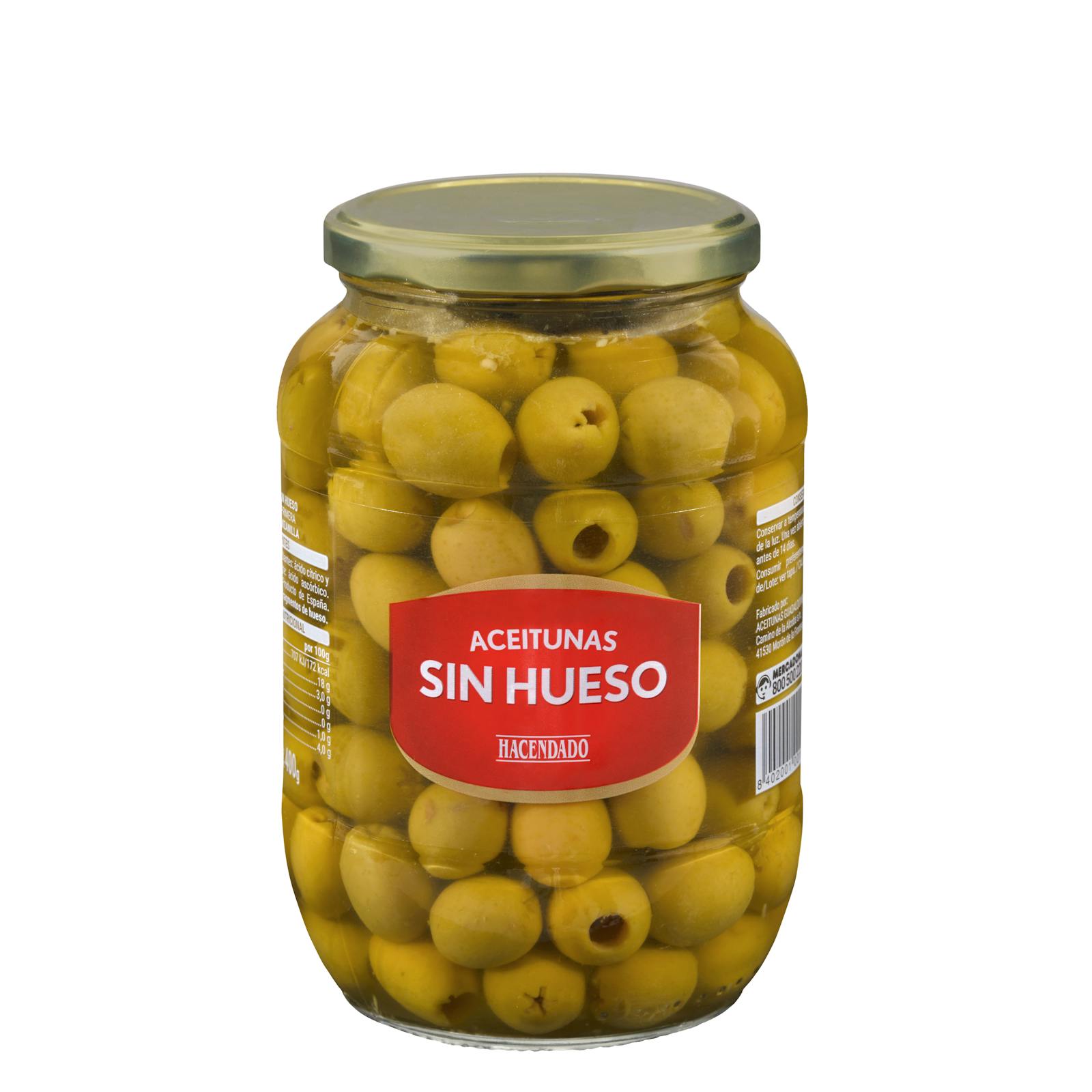 Olives vertes dénoyautées Hacendado