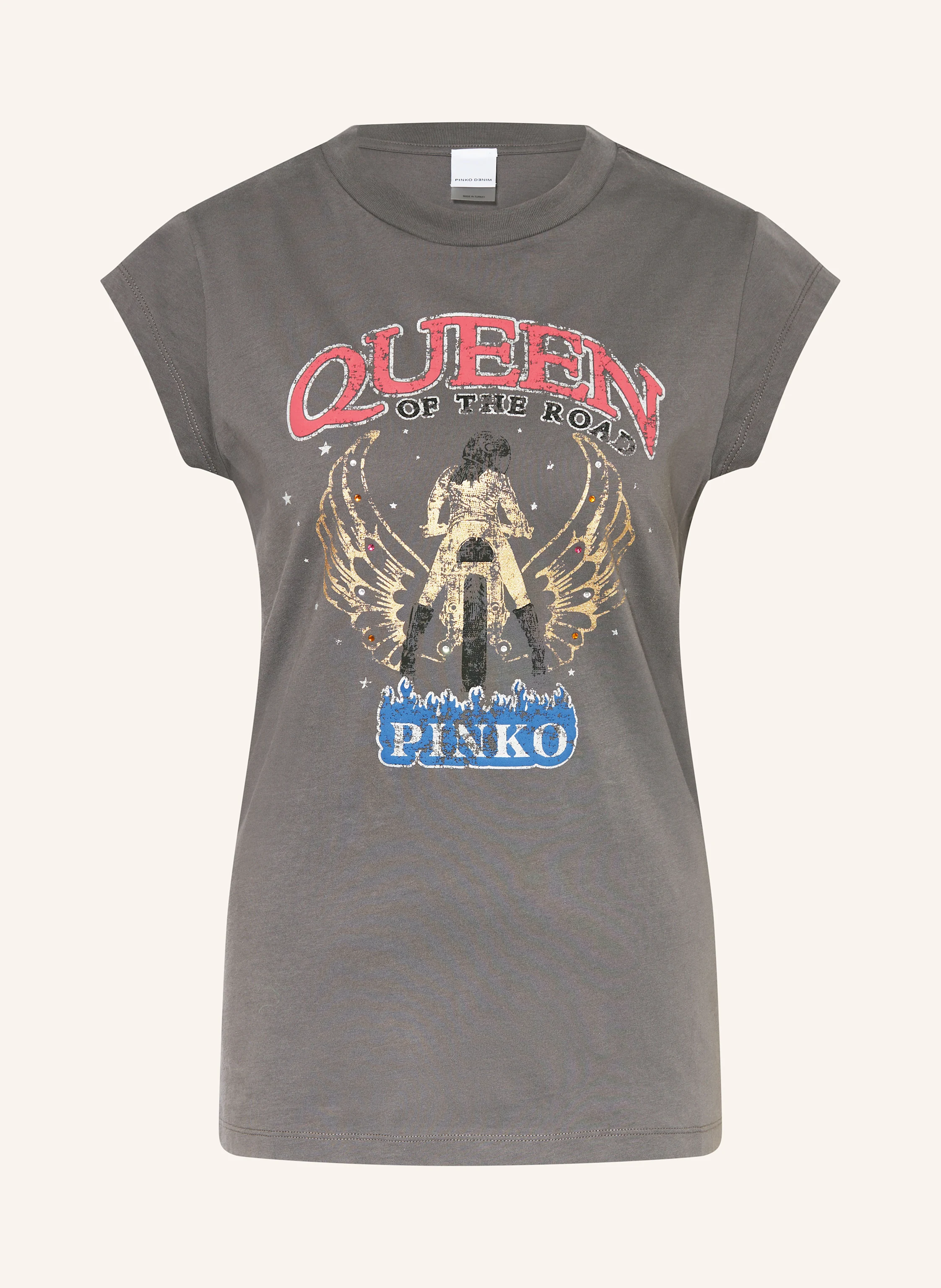 PINKO T-Shirt mit Schmucksteinen