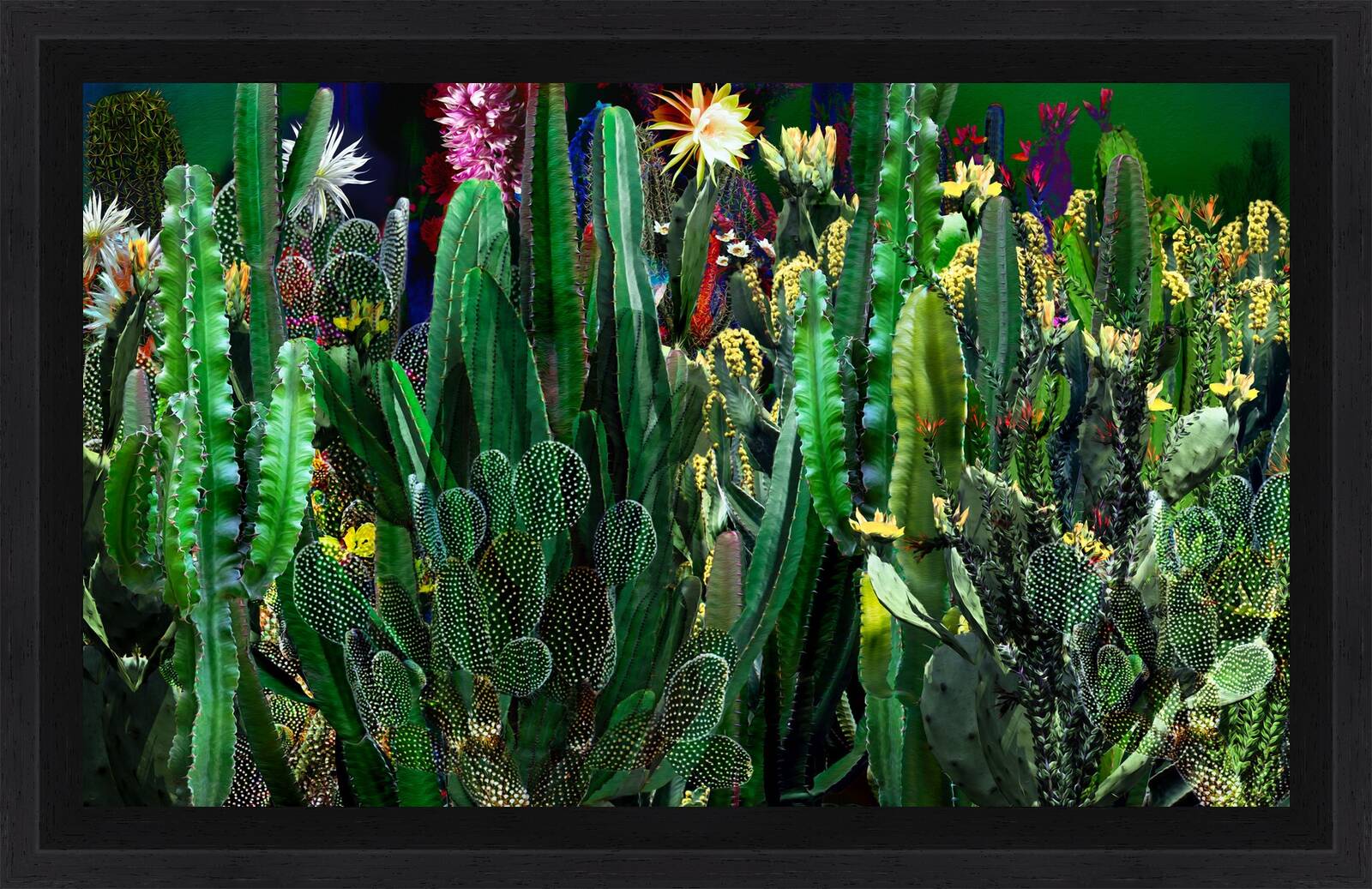Cactus Blossoms III by Juan Fortes - Limited Edition. Edition of: 150. Signed.