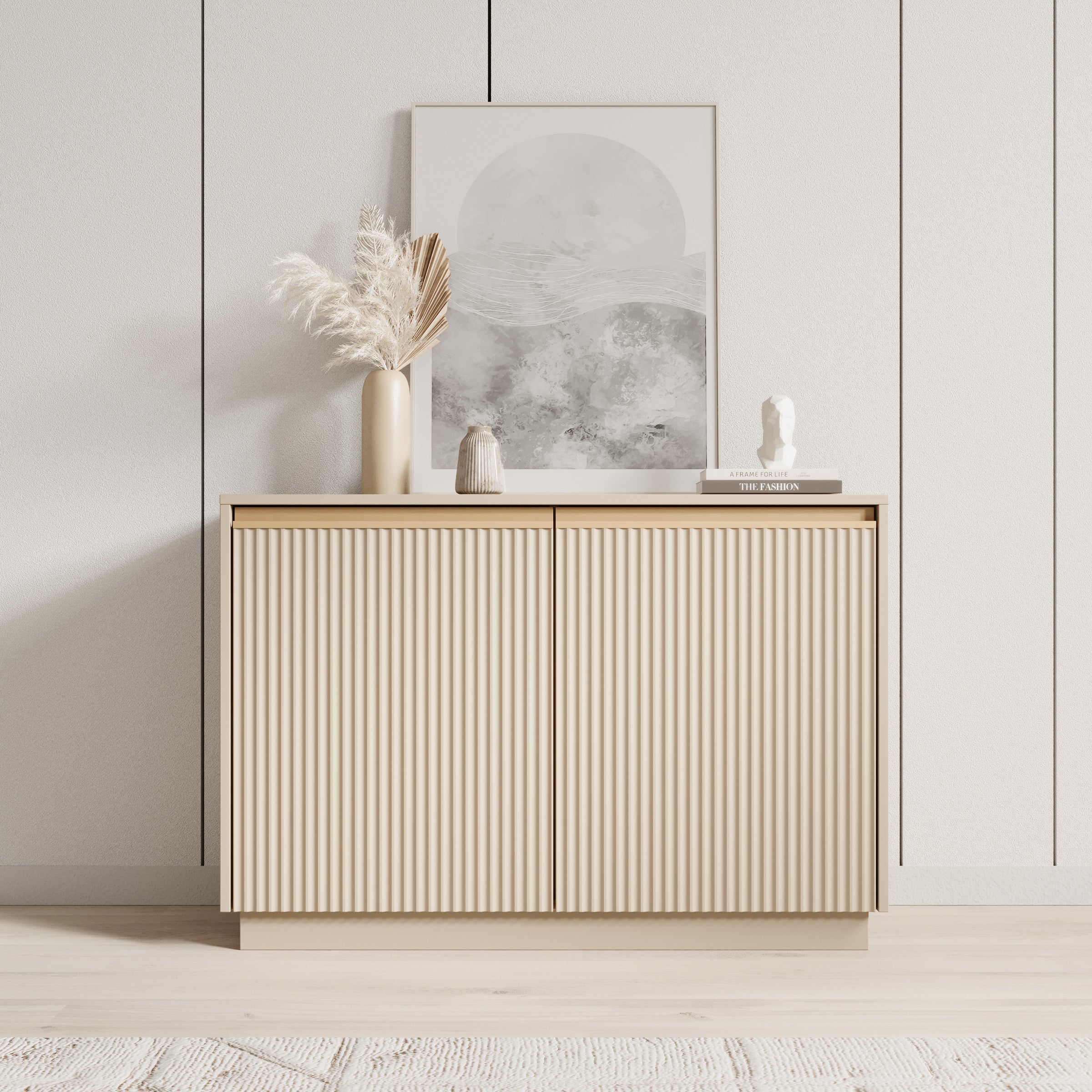 Meubella - Dressoir Remy - Beige - 104 cm