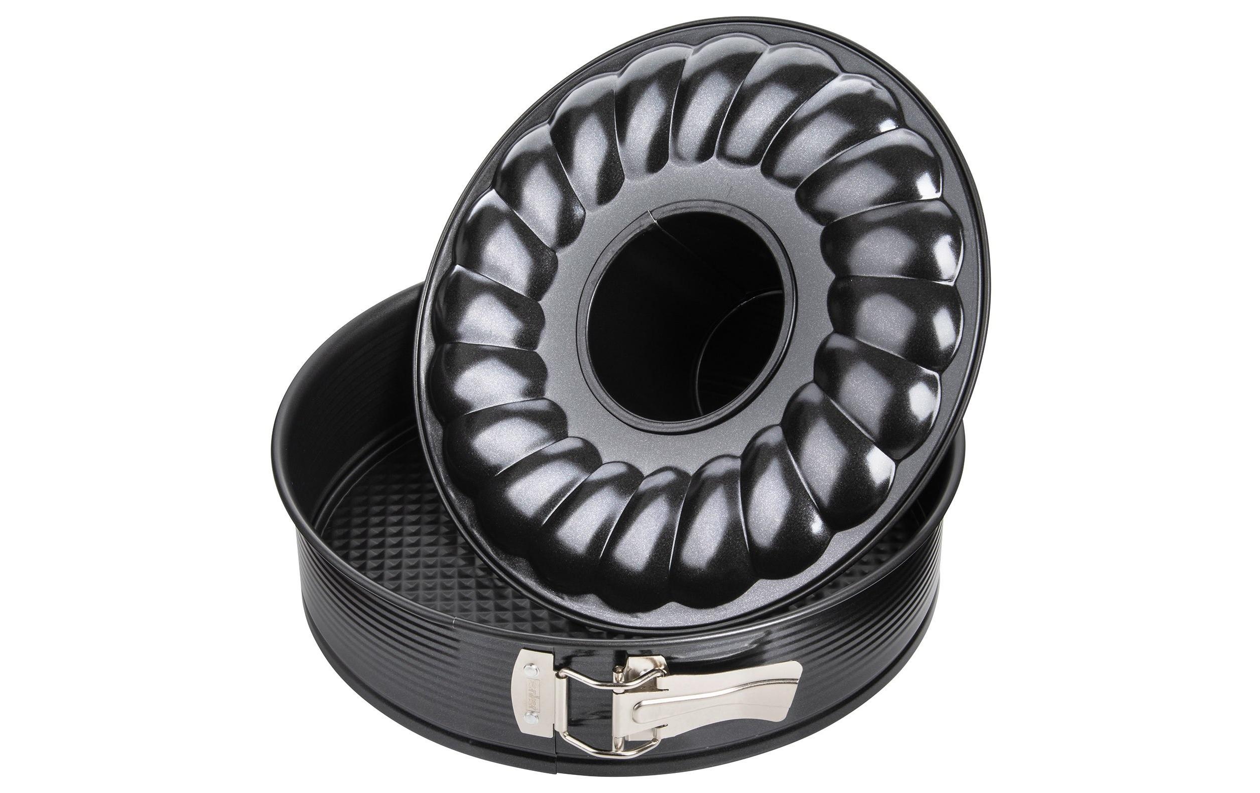 Springform Black Metallic mit Flach- und Rohrboden, Ø 26 cmSpringform mit Rohrboden