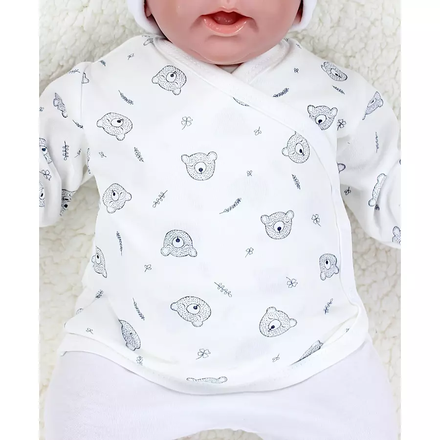 TupTam Baby Langarm Wickelshirt 5er Set grau