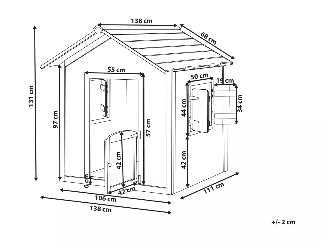 Cabane de jardin pour enfants PELOPIO Rouge