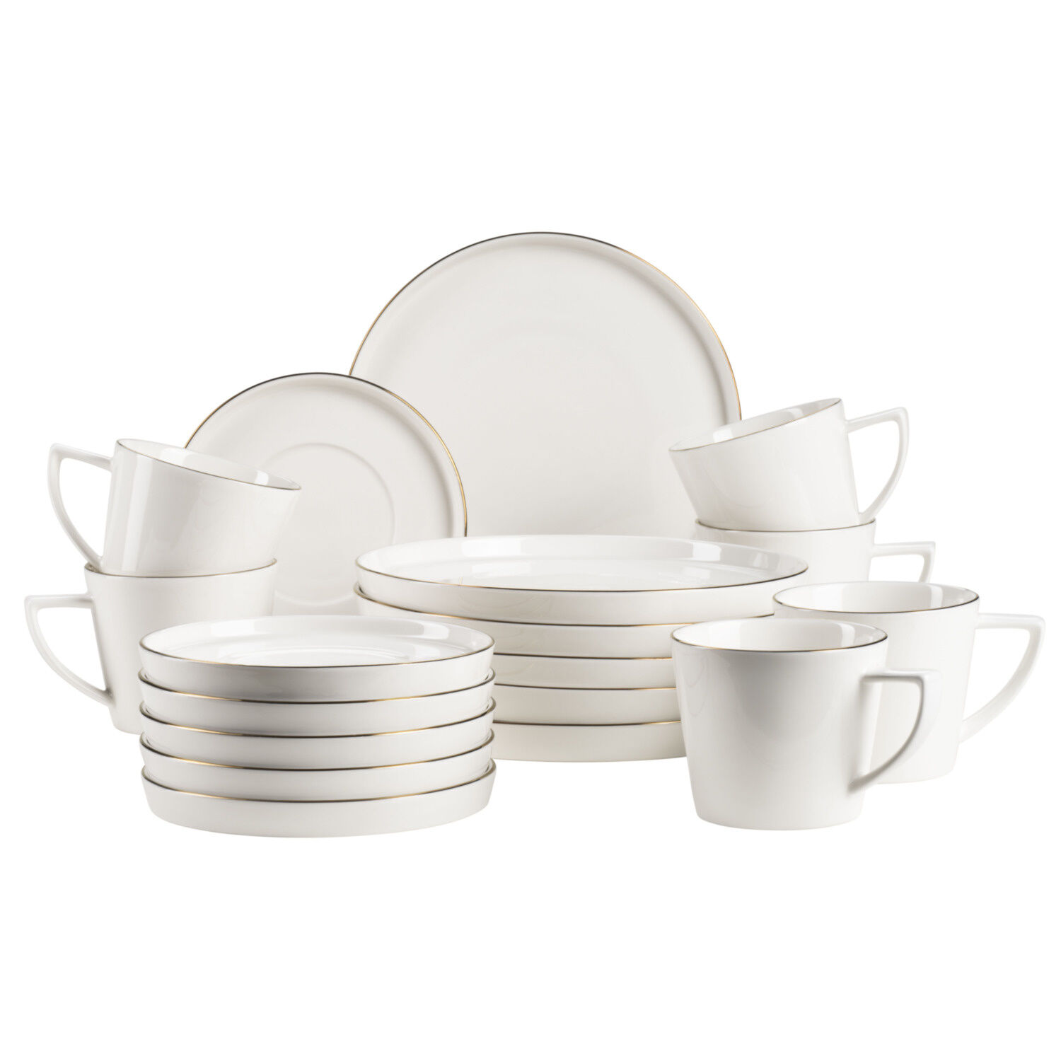 Mäser Kaffeeservice 18-teilig mit Goldrand Sita