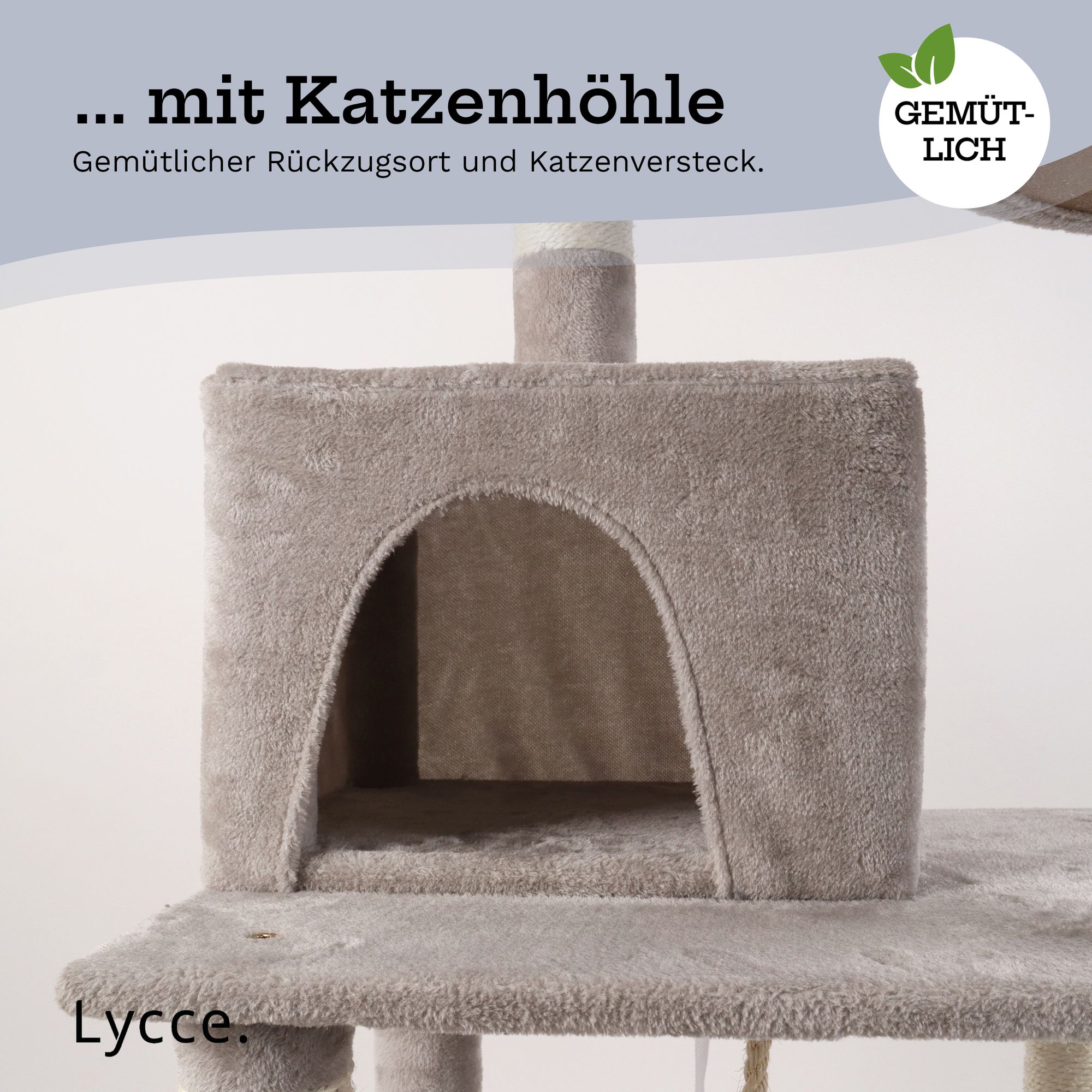Lycce Kratzbaum ROYAL Katzenbaum mit Höhle und Hängematte, 145 cm