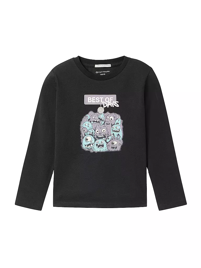 TOM TAILOR Jungen Langarmshirt  schwarz