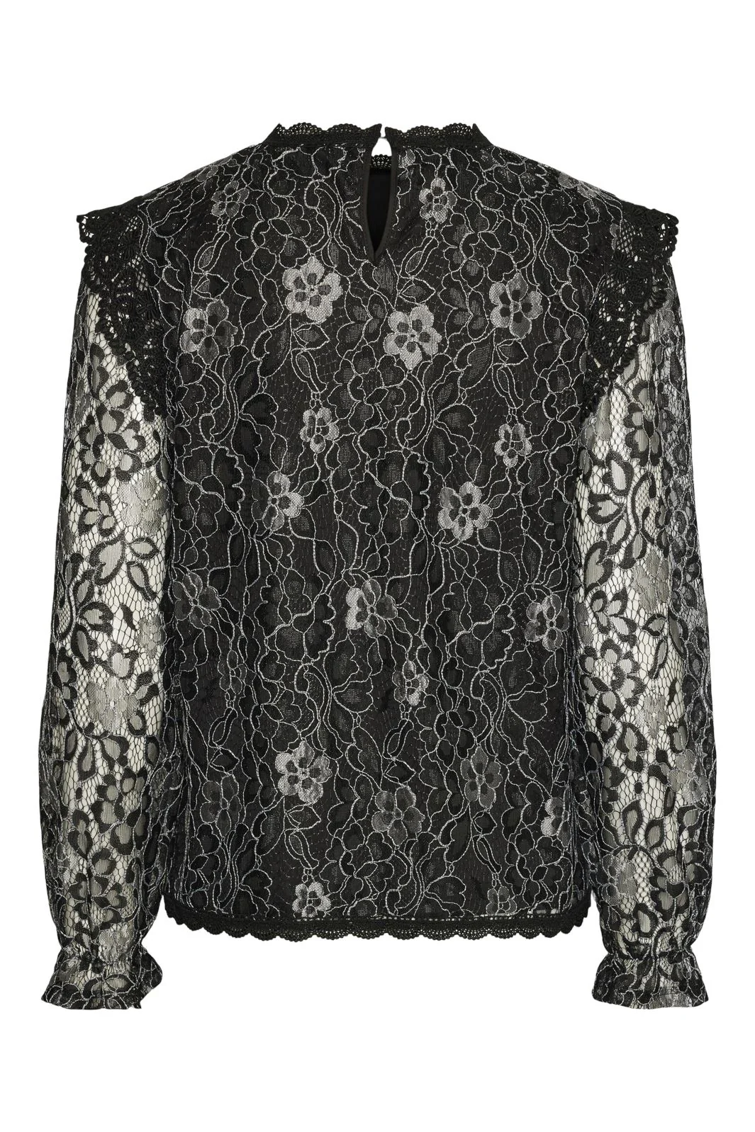Pieces Pcolline Ls Lurex Lace Top Mm