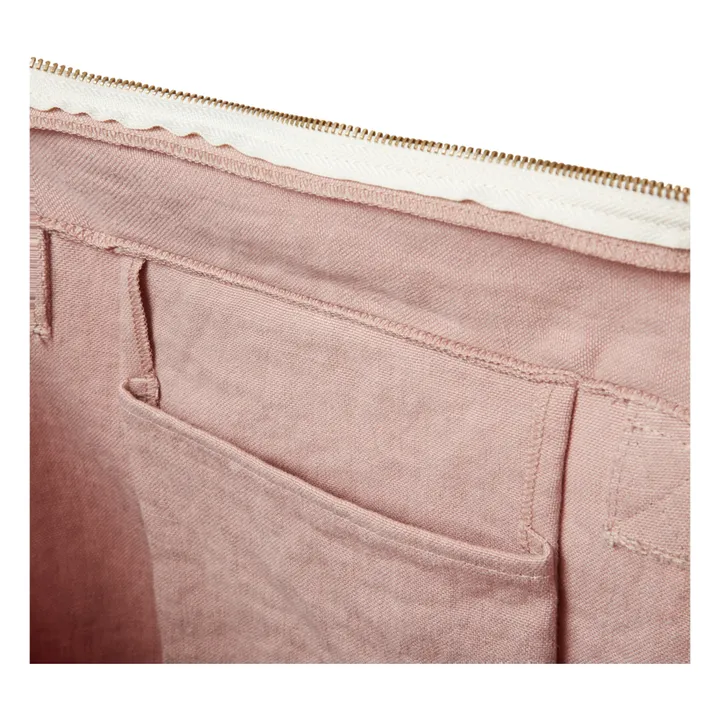 Adorna Sac zippé en lin | Rose poudré