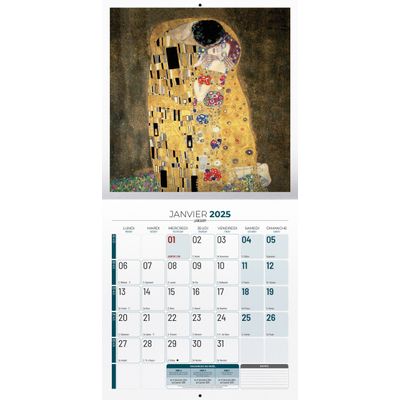 Calendrier illustré BOUCHUT 30 x 30 cm KLIMT 70 %