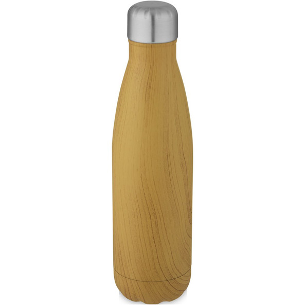 EgotierPro 100683 - Bouteille Isotherme en Acier Inoxydable Effet Bois 500 ml