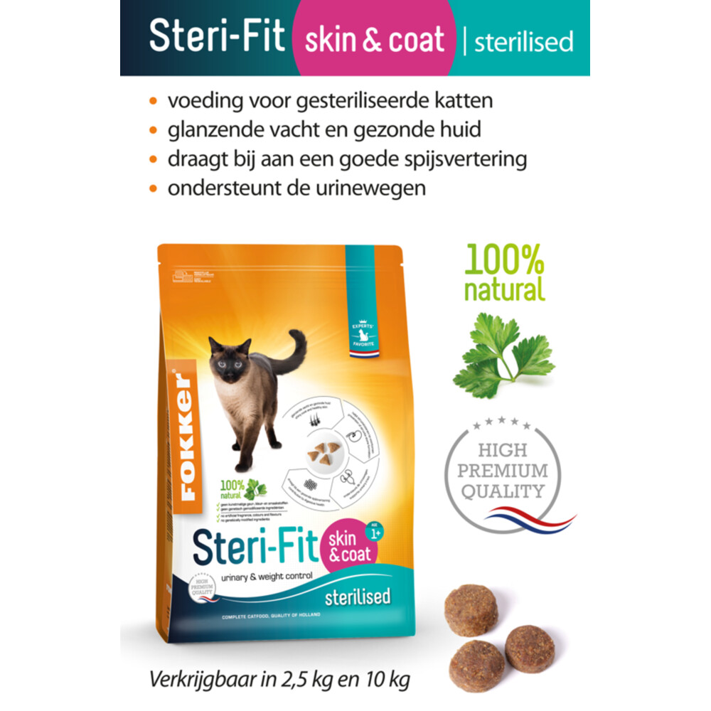 Fokker Cat Steri-Fit Skin & Coat10 kg