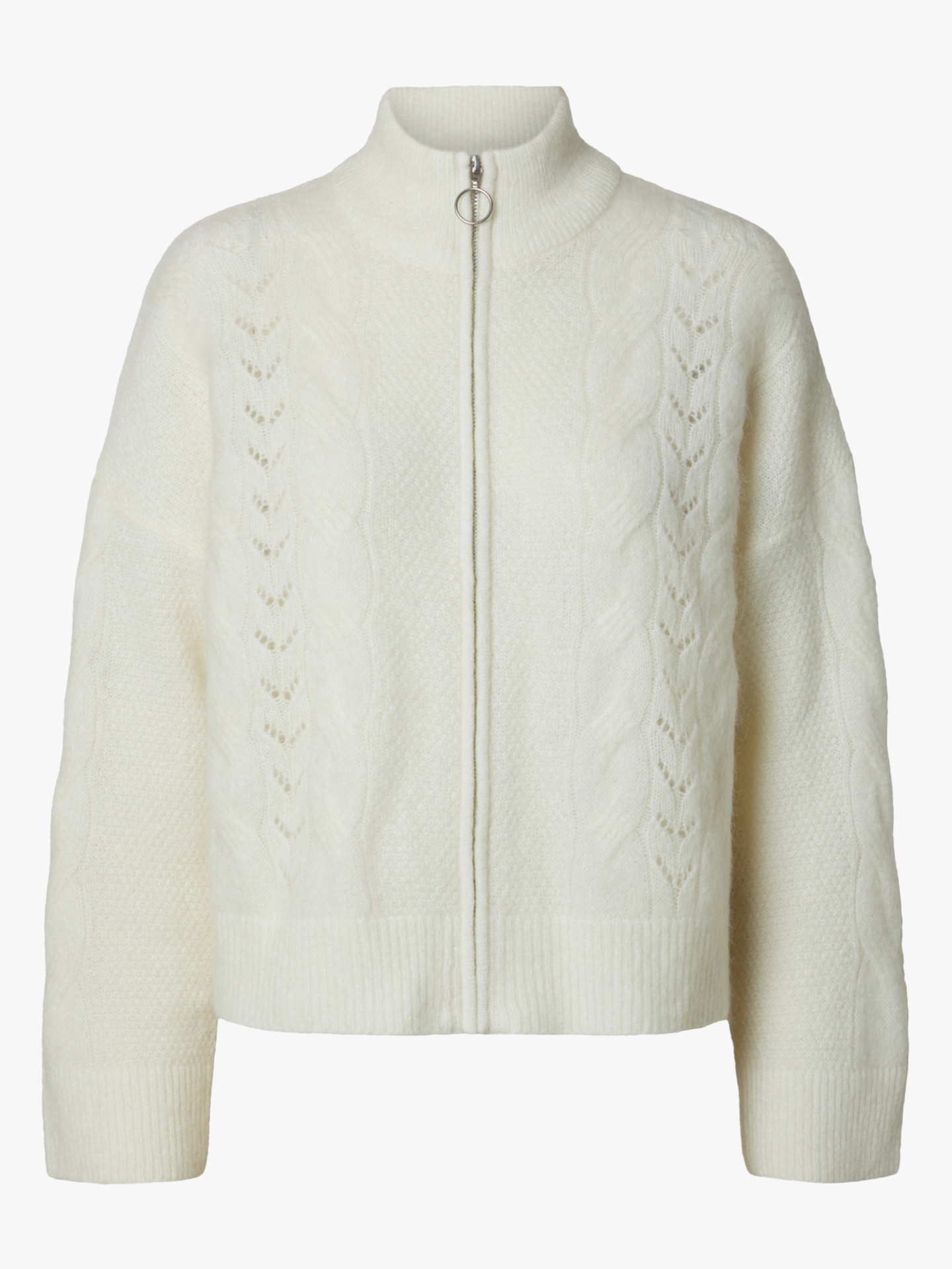 Vera Long Sleeve Knit Zip Cardigan