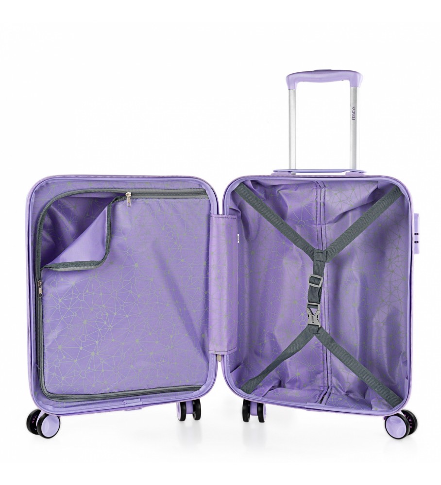 Mala de cabine pequena ITACA 702450 Lilás -55x40x20-