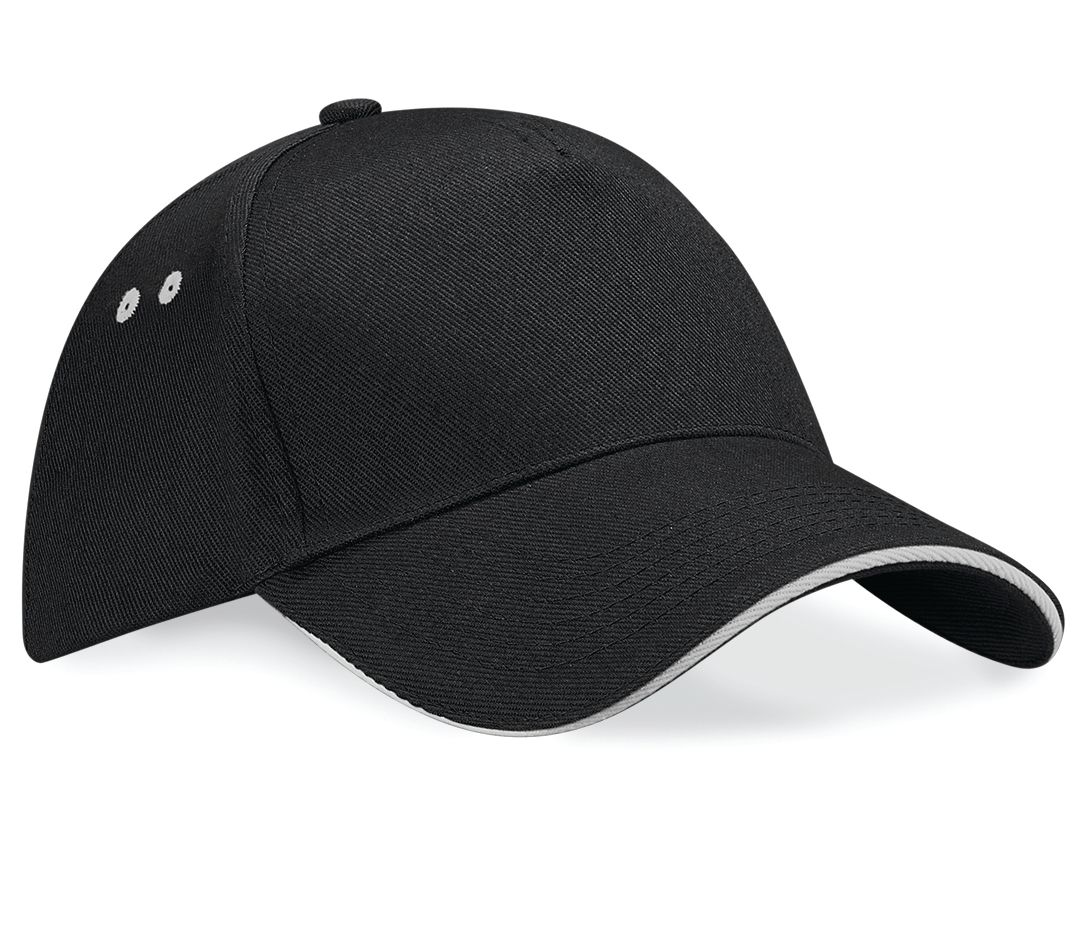Beechfield BC15C - Casquette Contrastée 5 Panneaux avec Visière Sandwich