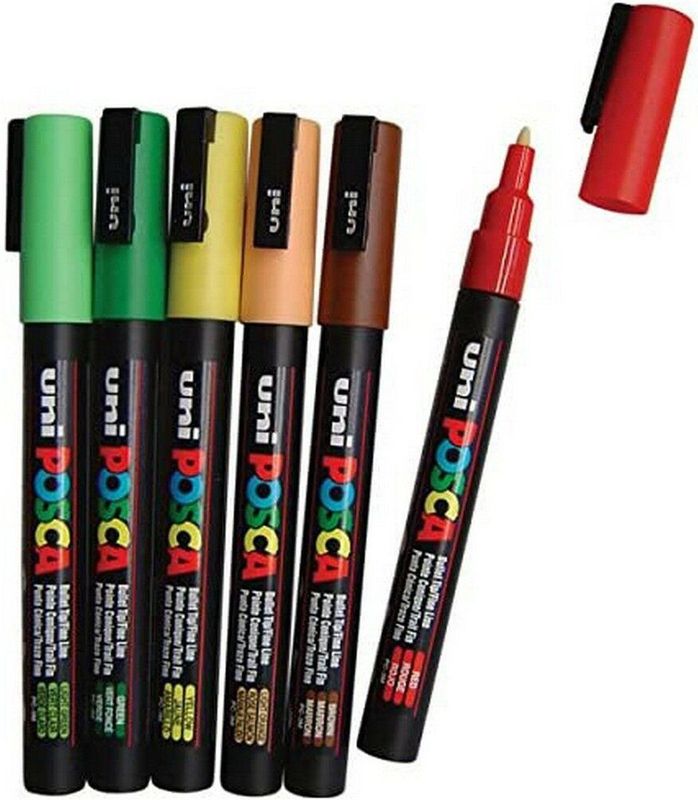 Markeerset Uni-Ball 0,9 mm Fijne tip 8 Stuks