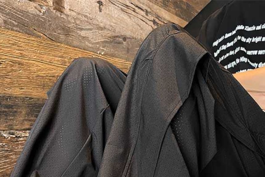 Fushet - Effen joggingbroek met elastische taille en rechte pijpen