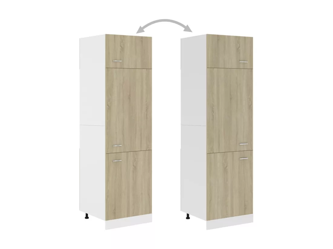 Armoire de réfrigérateur Chêne sonoma Bois d’ingénierie