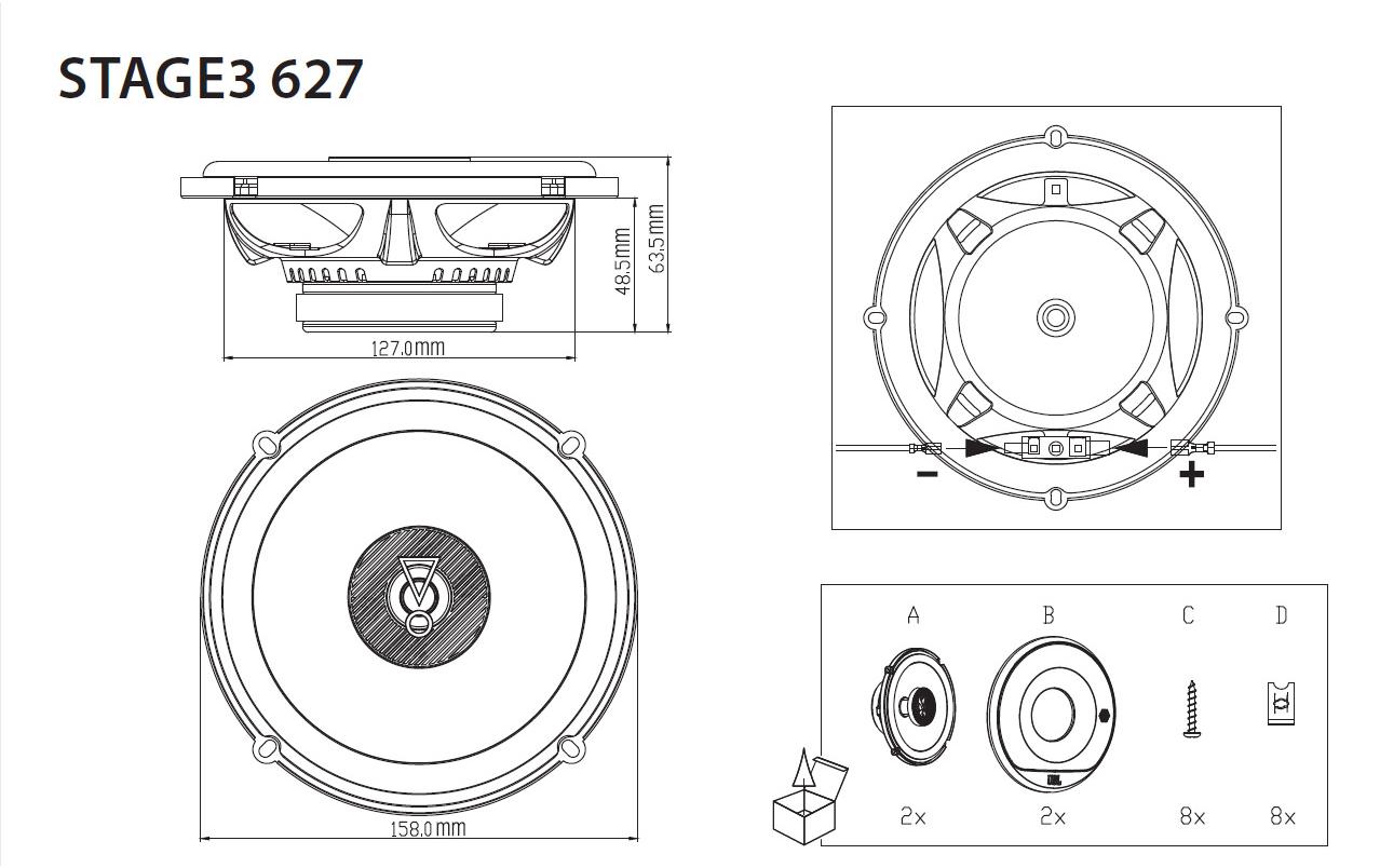 2-Weg Lautsprecher Stage3 627Koaxial-Lautsprecher