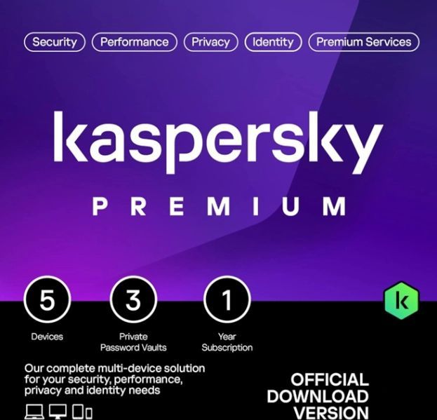 Kaspersky Premium voor 5 Apparaten | 1 Jaar | Opvolger van Kaspersky Total Security