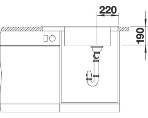 Blanco ELON XL 6 S spoelbak 780 x 500 mm zacht wit 527070