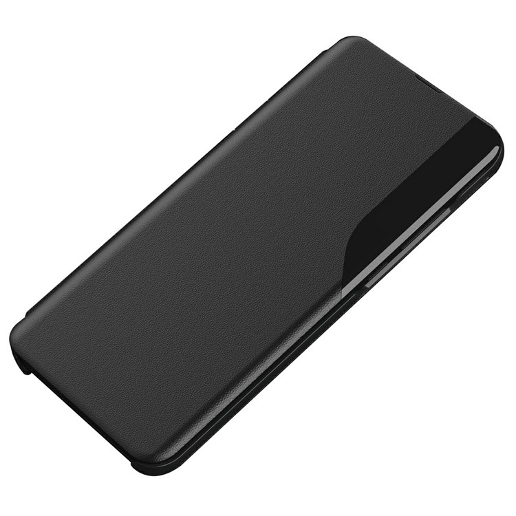 Samsung Galaxy S25  Plus Leder Hülle Small Window View Flip Case - Schwarz